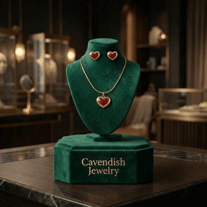 Aurielle Amour Collection Neckless with Earrings - Cavendish Jewelry