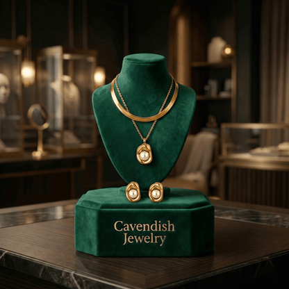 Aurielle Amour Collection Neckless with Earrings - Cavendish Jewelry