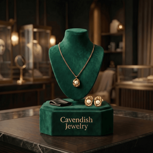 Aurielle Amour Collection Neckless with Earrings - Cavendish Jewelry