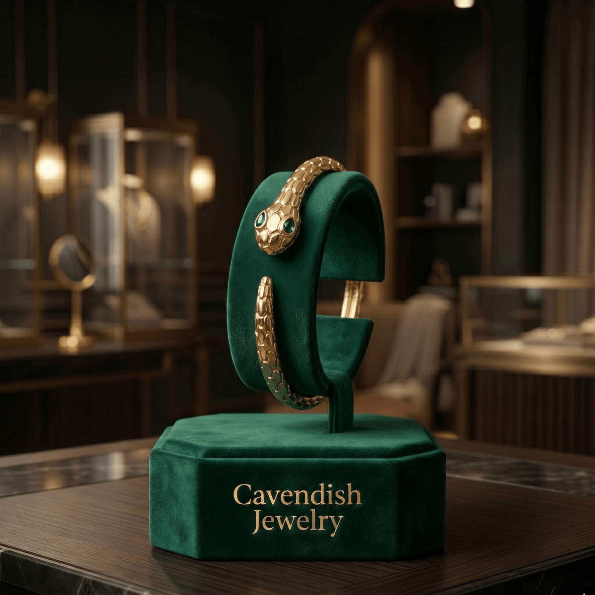 Emerald Viper Bracelet - Cavendish Jewelry