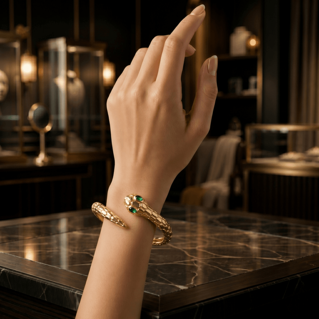 Emerald Viper Bracelet - Cavendish Jewelry