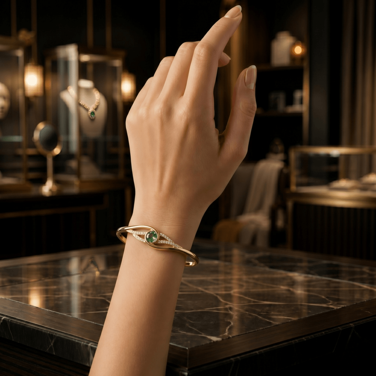 Emerald Whisper Bracelet - Cavendish Jewelry