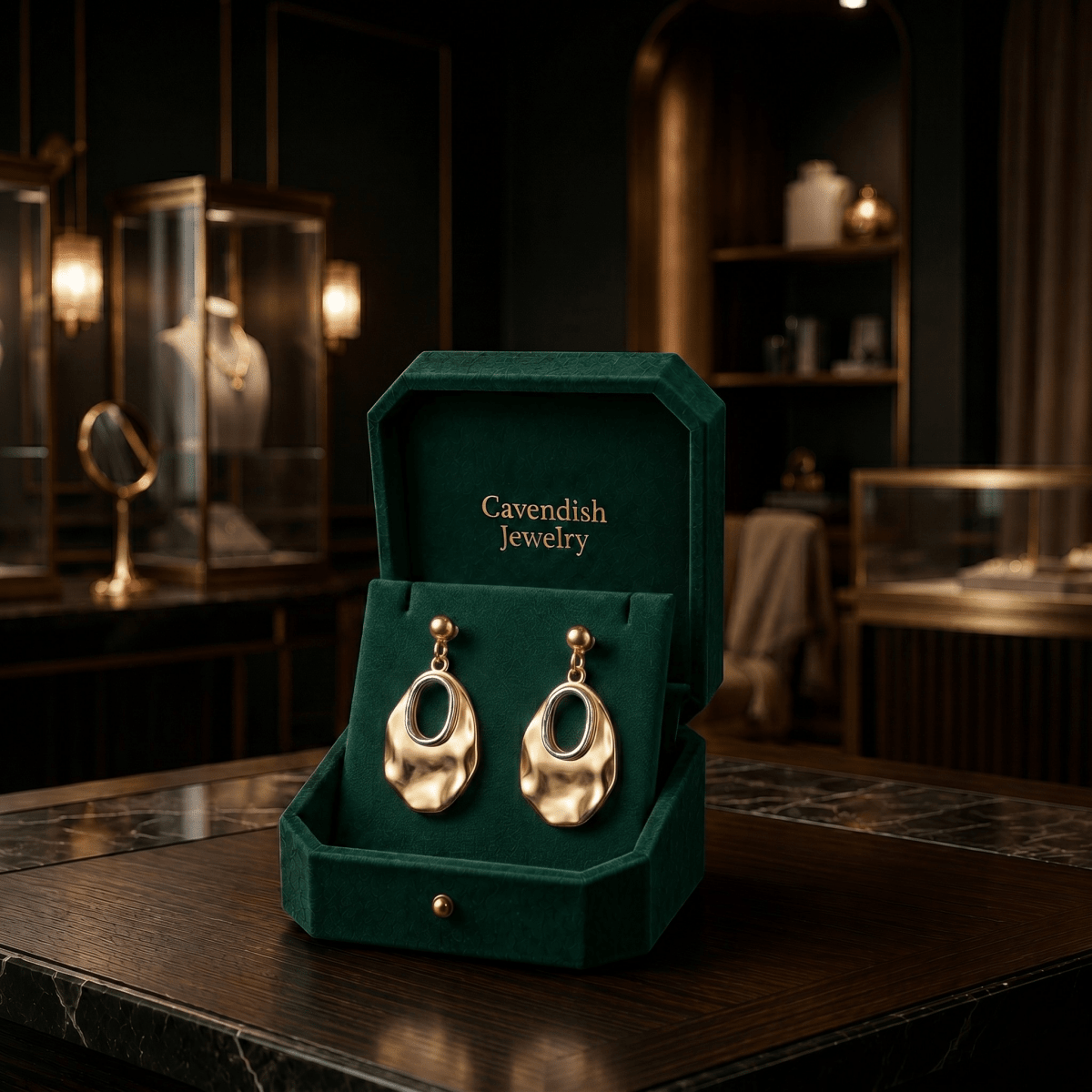 Golden Mirage Drops earrings - Cavendish Jewelry
