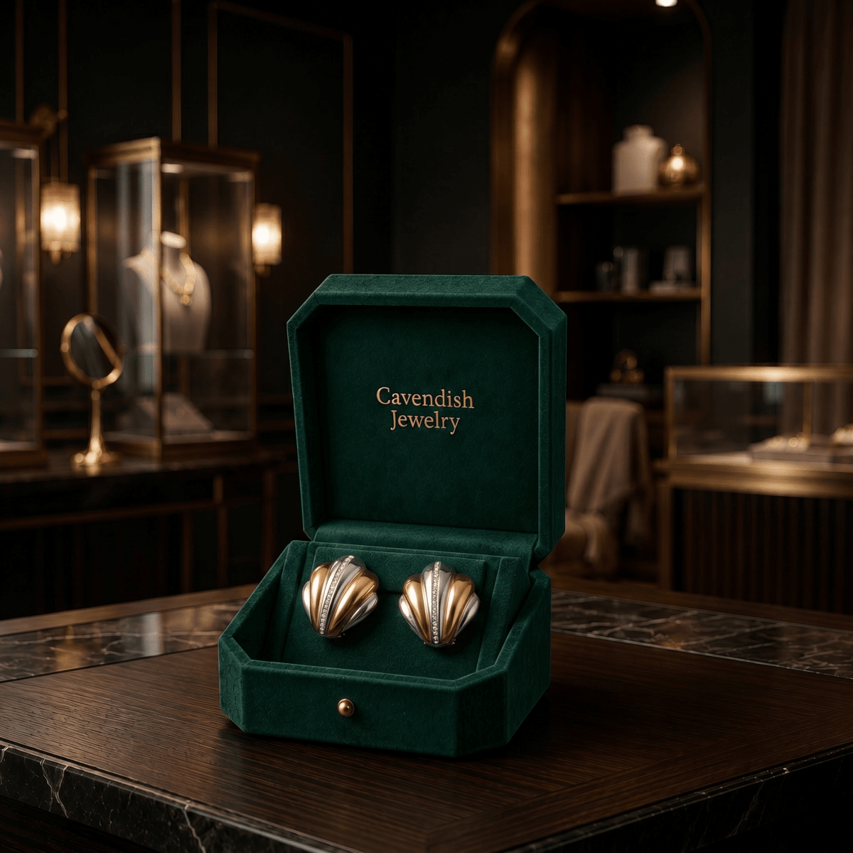 Golden Seashell Luxe Earrings - Cavendish Jewelry