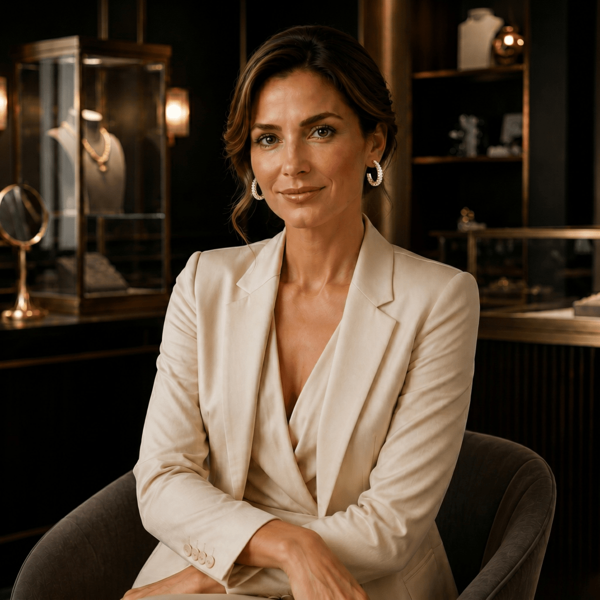 Golden Spark Hoops Earrings - Cavendish Jewelry