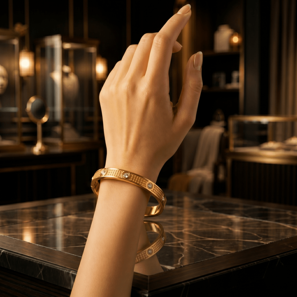 Lumière Gold Cuff Bracelet - Cavendish Jewelry