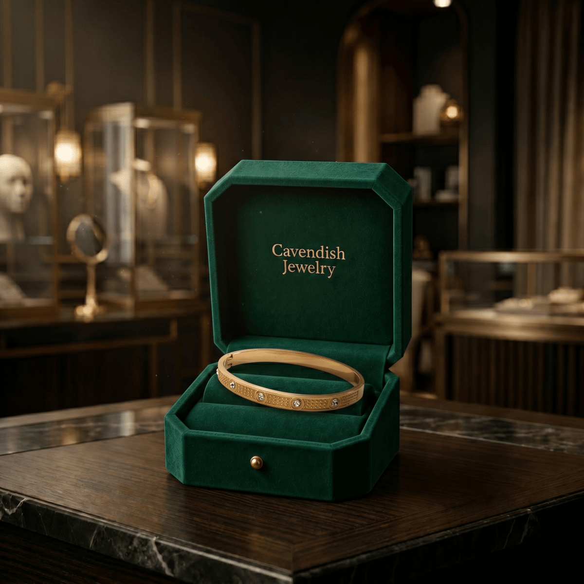 Lumière Gold Cuff Bracelet - Cavendish Jewelry