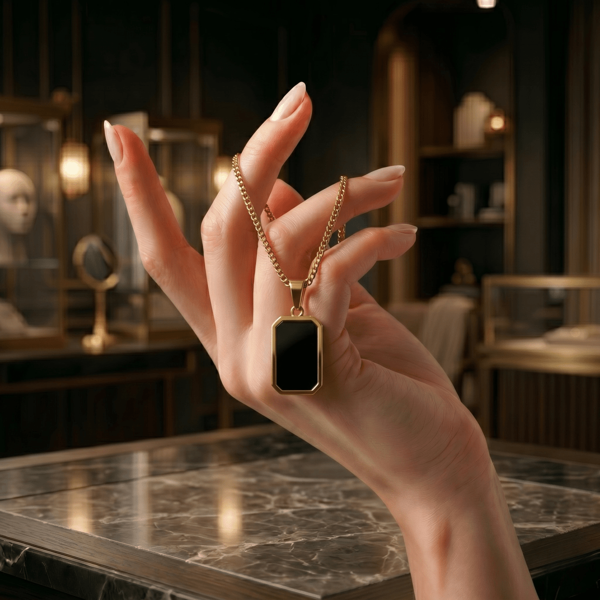 Obsidian Link Neckless - Cavendish Jewelry