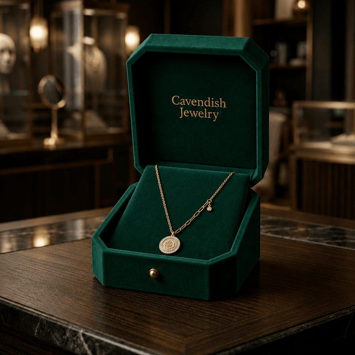 Royal Medallion Chain Neckless - Cavendish Jewelry